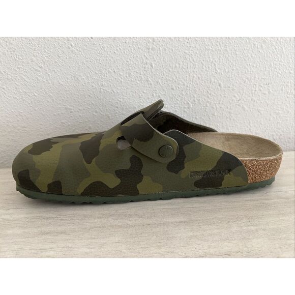 Birkenstock Sz W-11 M-9 42 Eur Boston Desert Soil Camo Green Clog Slide - Picture 7 of 11